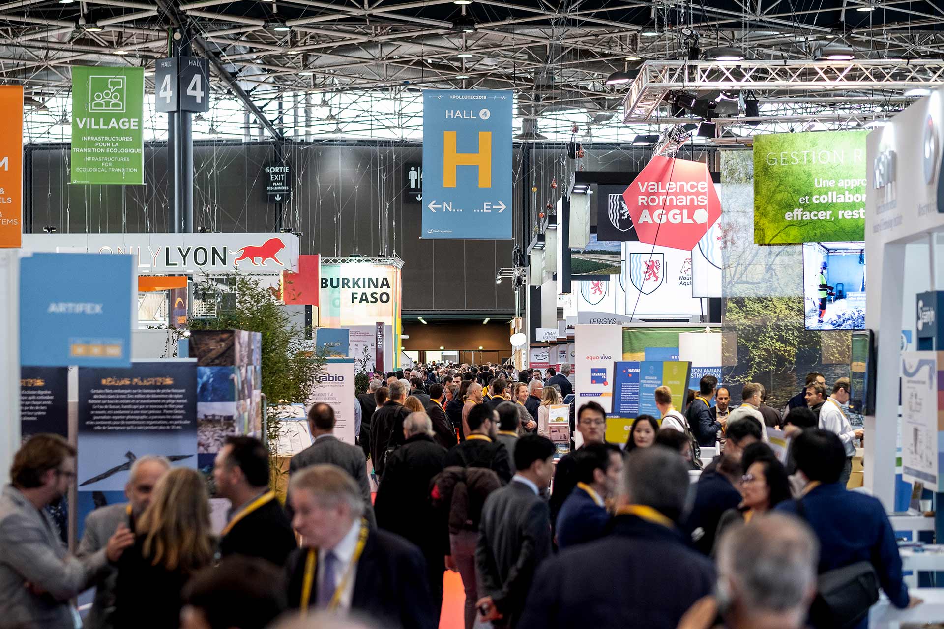 hall d’exposition Eurexpo Lyon lors de Pollutec 2018