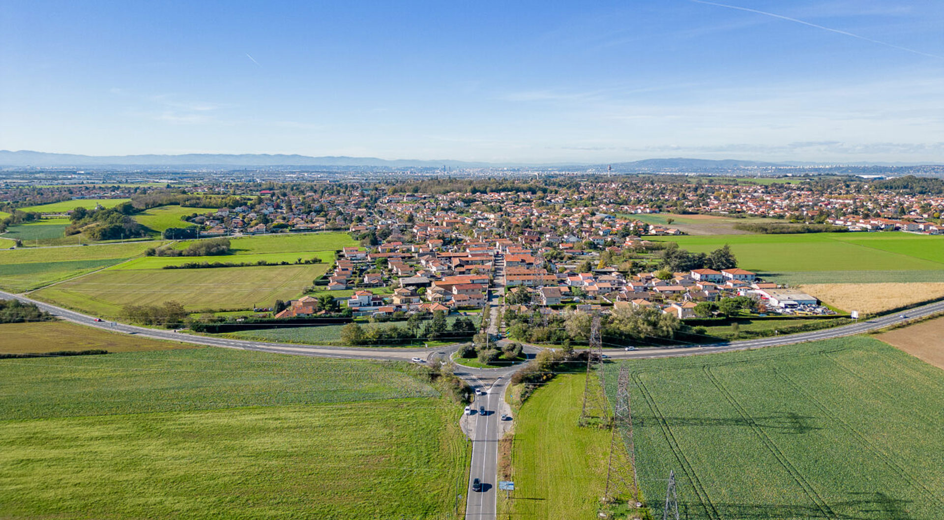 Vue aérienne de la CCEL, un territoire entre ville et nature