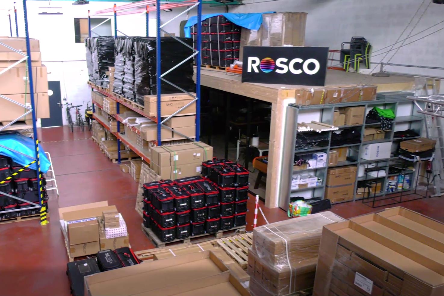 Rosco DMG Lumière warehouse in Villeurbanne (greater Lyon)