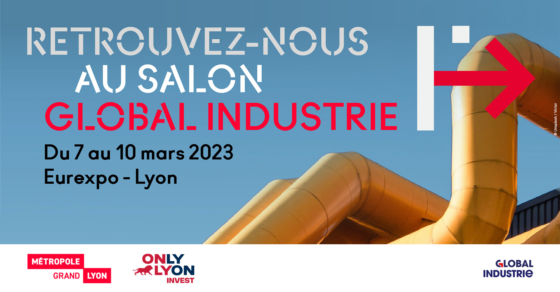 Retrouvez l'Aderly et la Métropole de Lyon au salon Global Industrie 2023, du 7 au 10 mars 2023 à Eurexpo Lyon