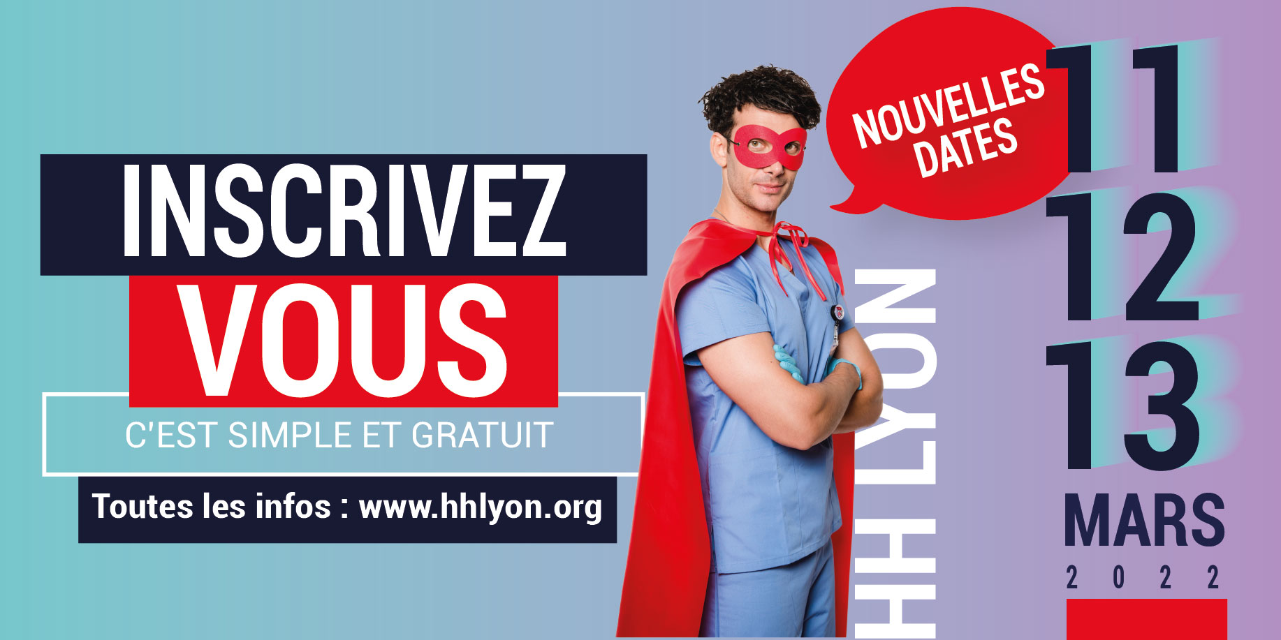 Inscrivez-vous gratuitement pour participer au Hacking Health Lyon du 11 au 13 mars 2022