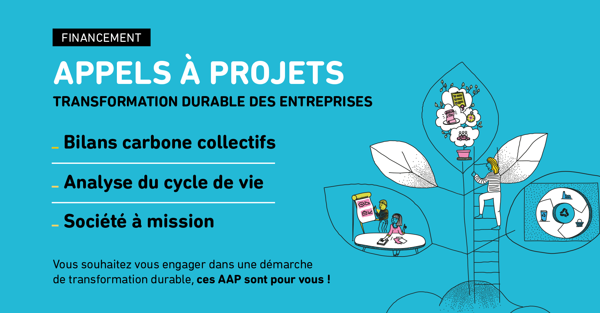 Voir l'actualité  Transformation durable des entreprises : candidatez aux appels de la Métropole de Lyon pour co-financer vos projets en 2023
