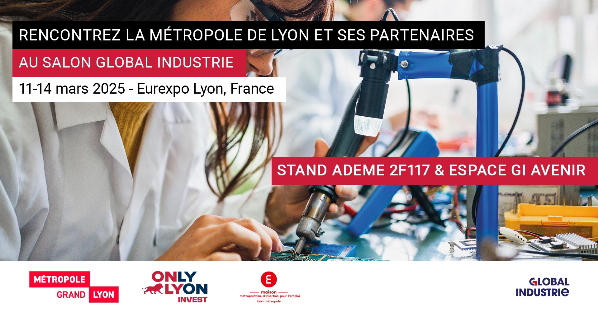 Voir l'événement Global industrie 2025 : rencontrez nos expert·es Métropole de Lyon, ONLYLYON Invest et MMI'e au salon de l’industrie